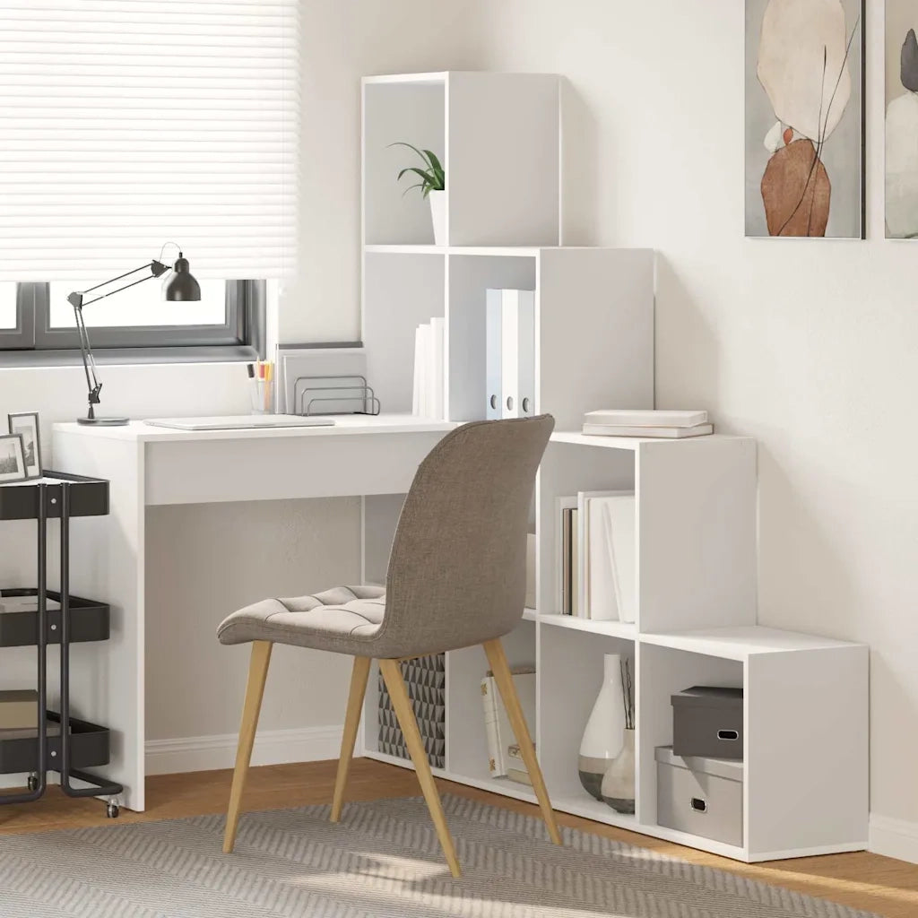 vidaXL Scrivania ad angolo Bianco 101,5 x 149,5 x 149,5 cm