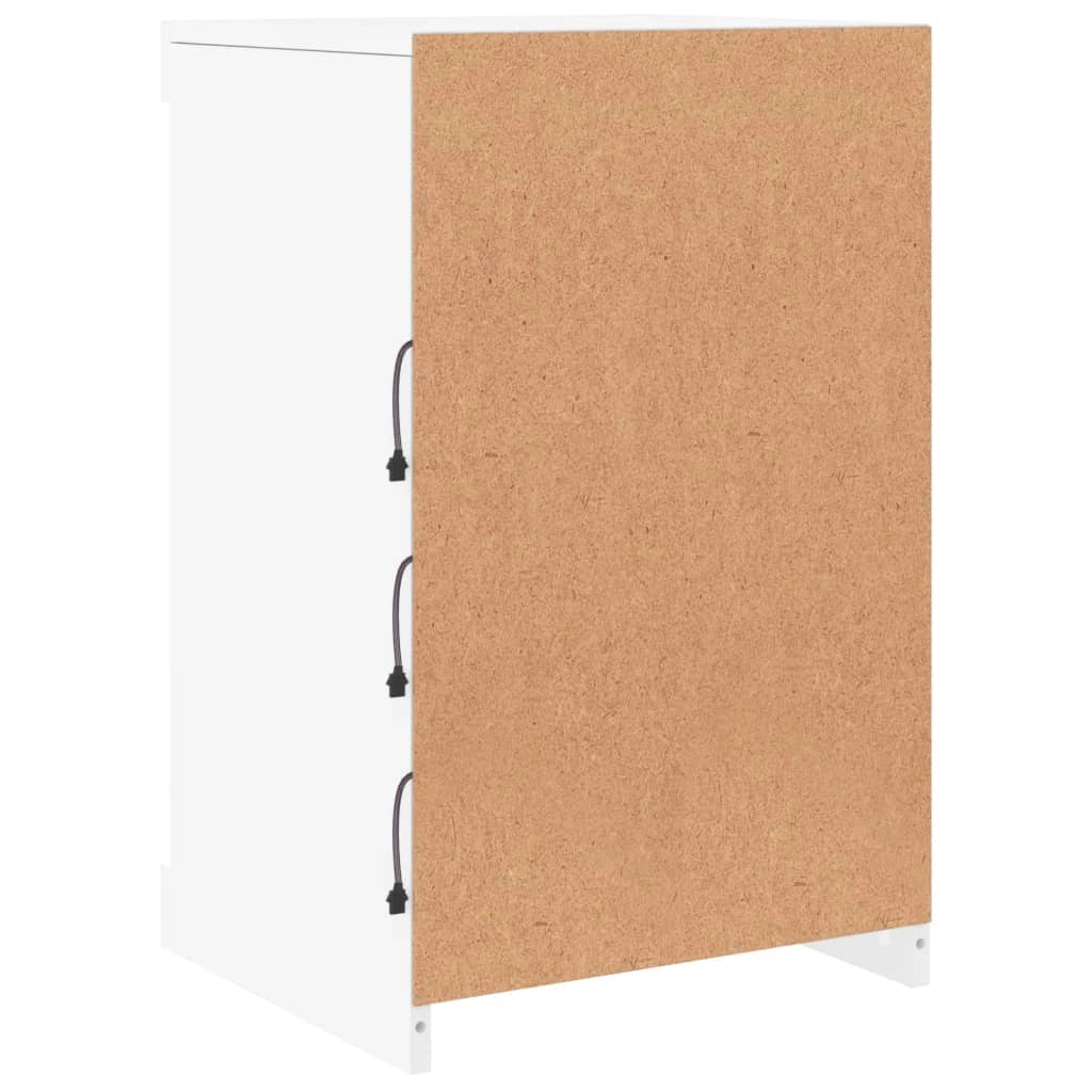 Buffet credenza cassettiera armadio mobile contenitore organizer per cucina soggiorno salotto con luci LED 41 x 37 x 67 cm bianco 02_0029852