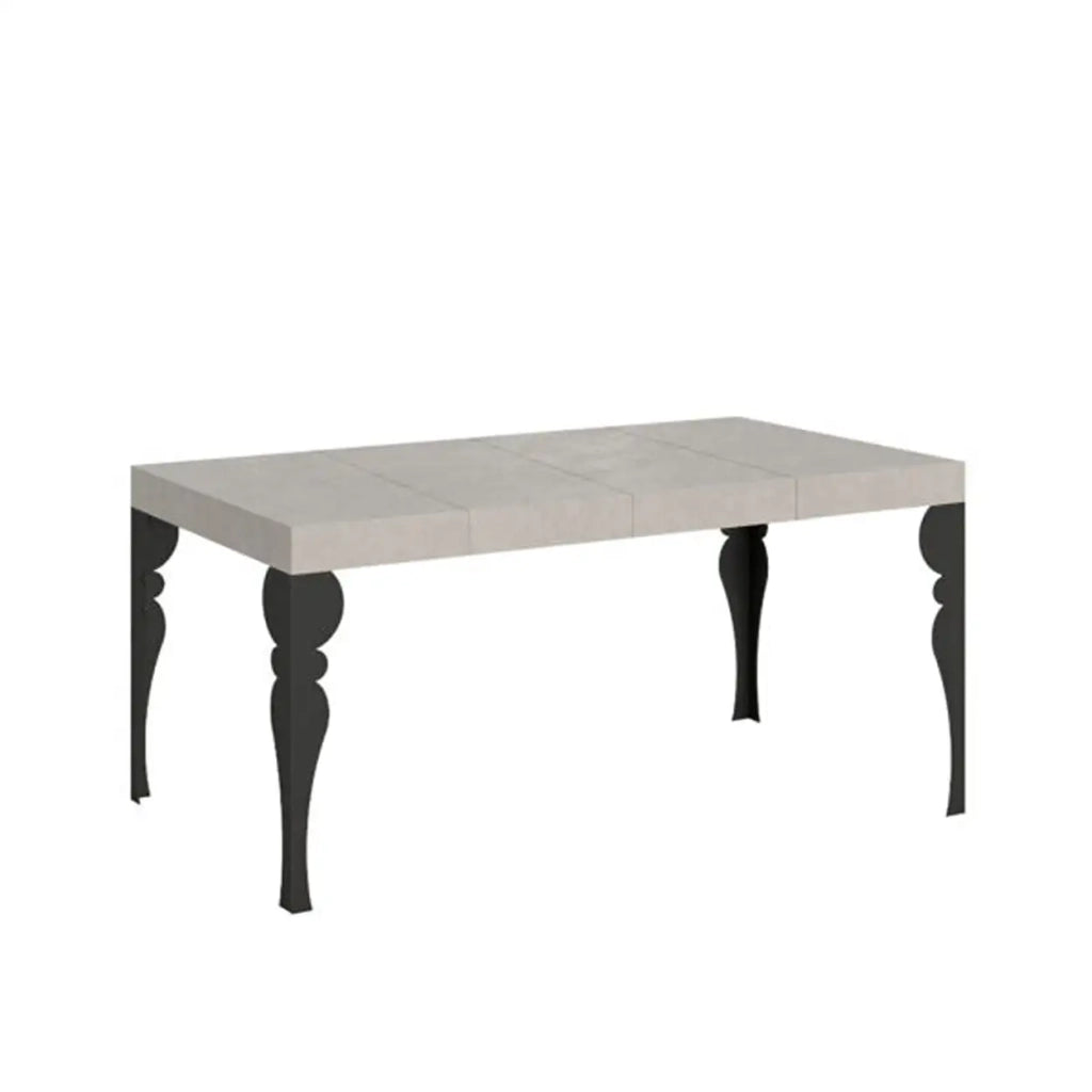 Tavolo allungabile 120/380x90 cm Paxon Premium cashmere gambe antracite