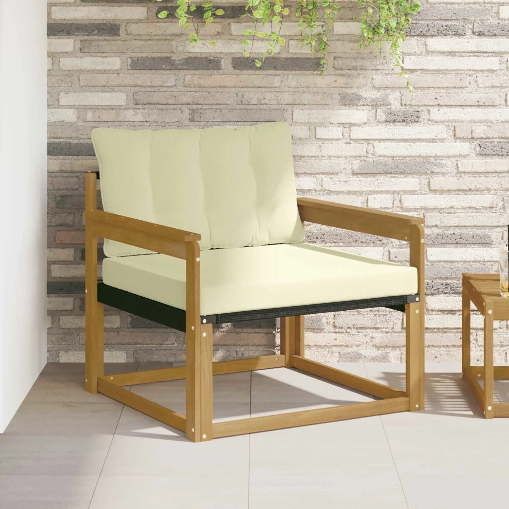 Set di divani da esterno-Sofa da giardino Legno di Acacia Massello e Textilene 662291