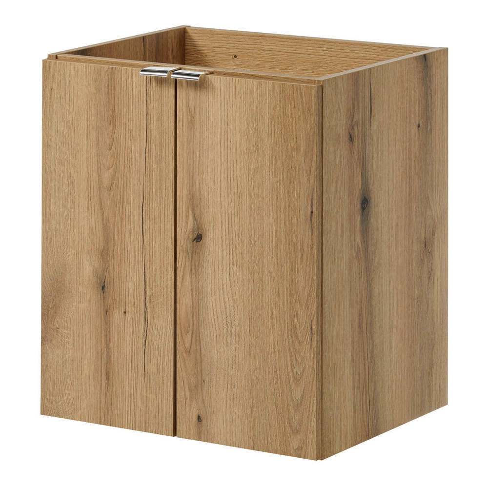 Armadio Pensile Sottolavabo NEWPORT con Lavandino 50x57x39 cm Effetto Rovere [en.casa]