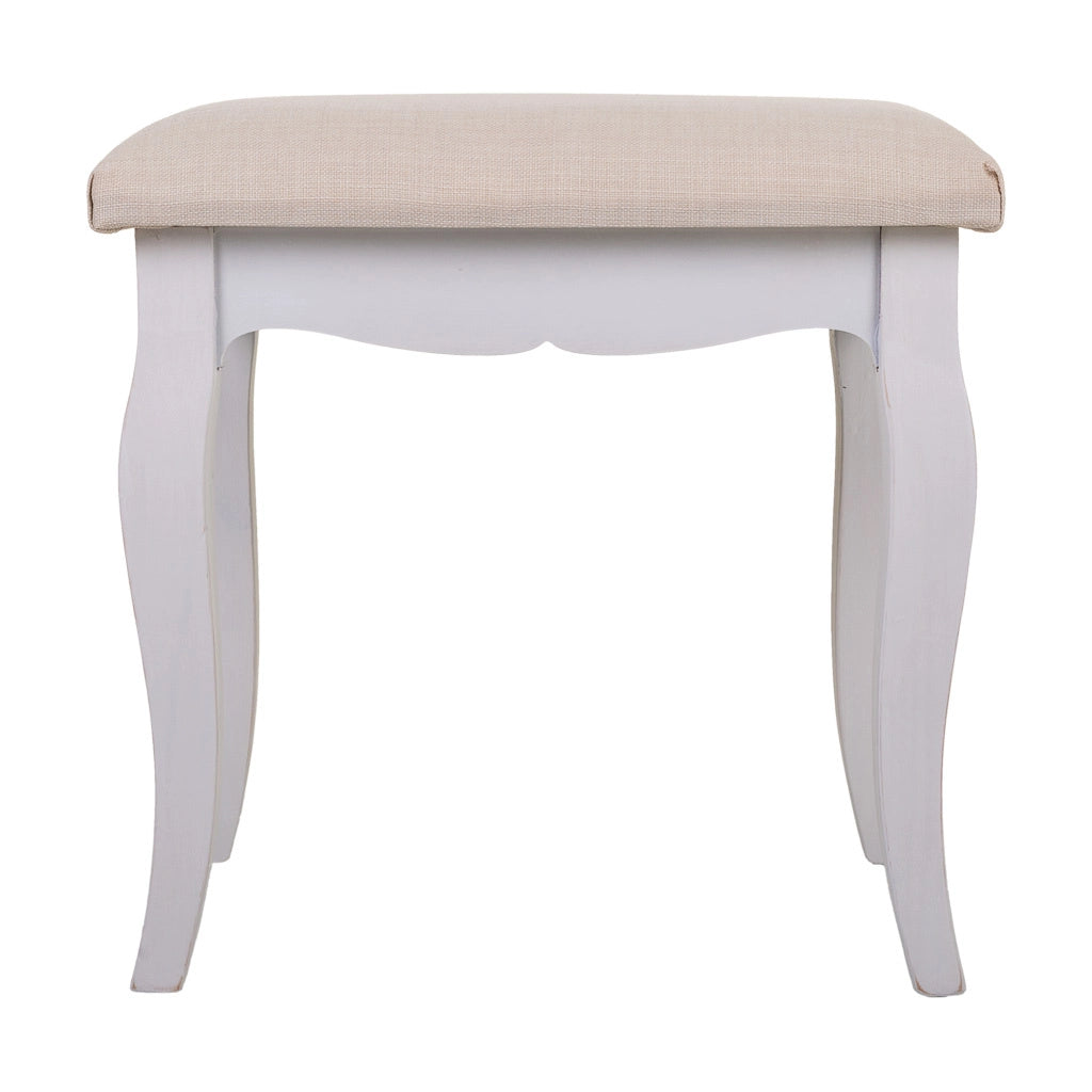 Panchina in legno bianco 42x31,5x41,5