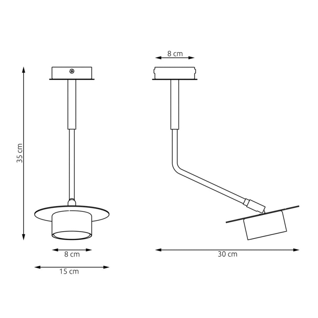 Lampada da parete MIZU in acciaio nero