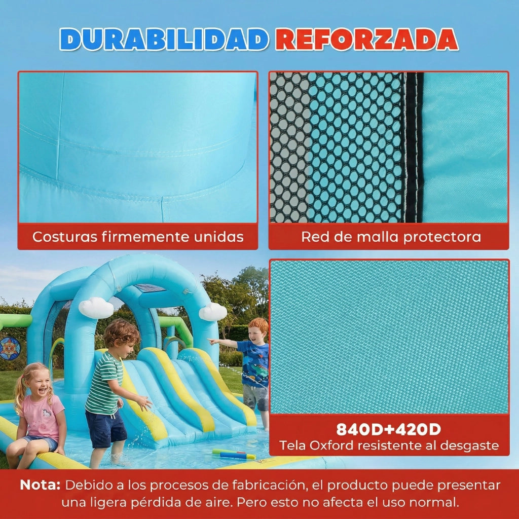 Castello gonfiabile acquatico 7 in 1 ¨C zephmum ¨C 426x360x198 cm