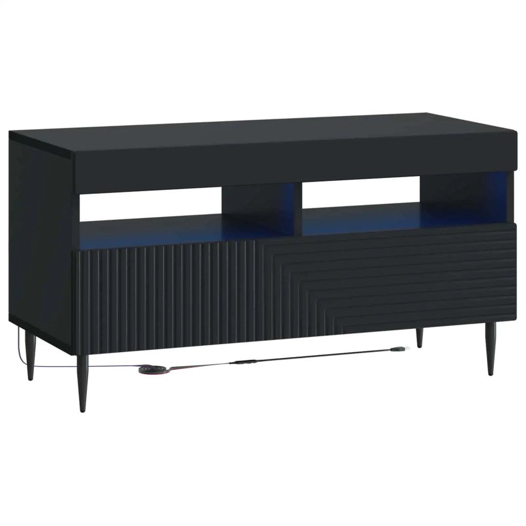 Mobile TV LED a 3 pezzi Nero Legno ingegnerizzato 3416676