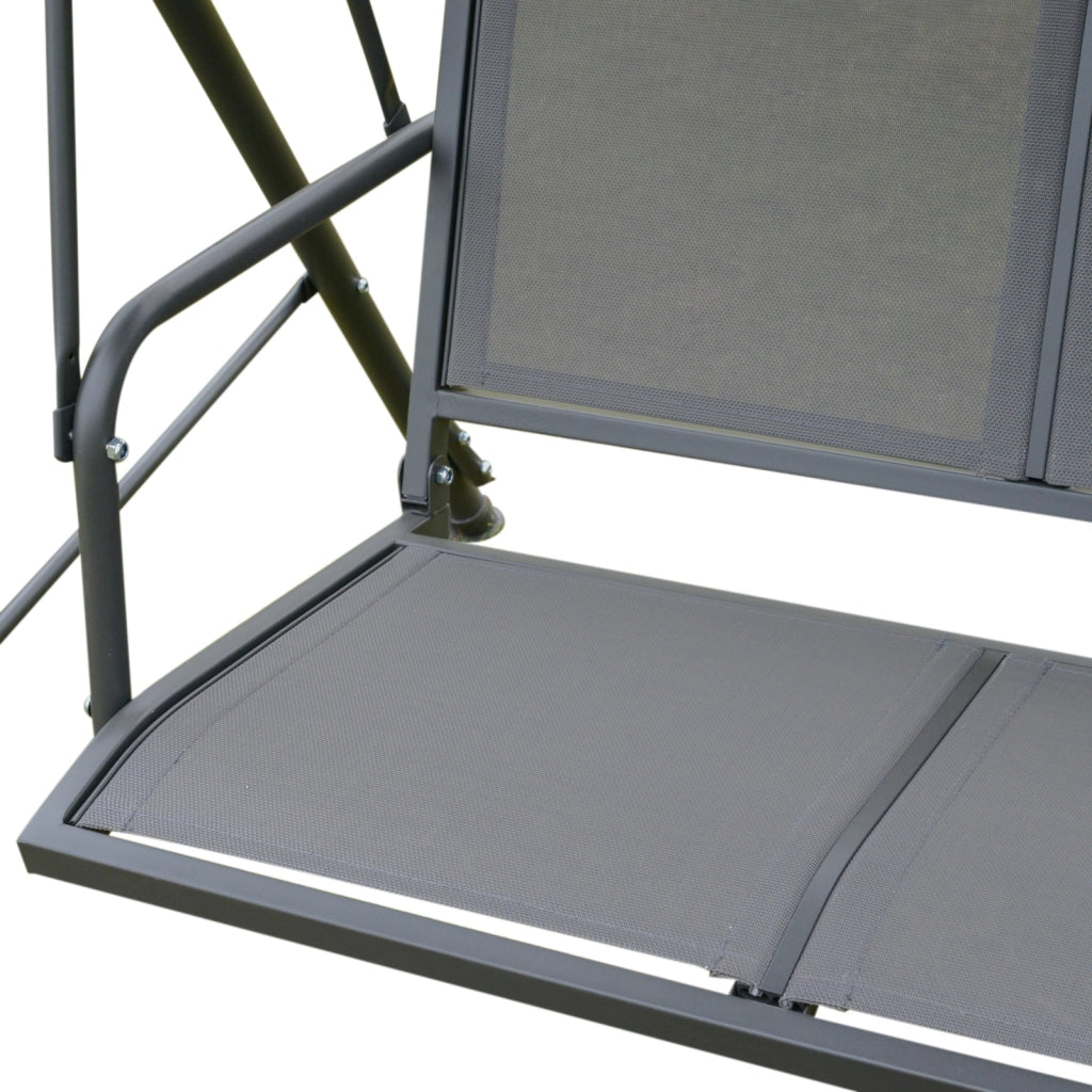 Amaca da Giardino 3 Posti ¨C Zephmum ¨C Grigio Tessilene Acciaio