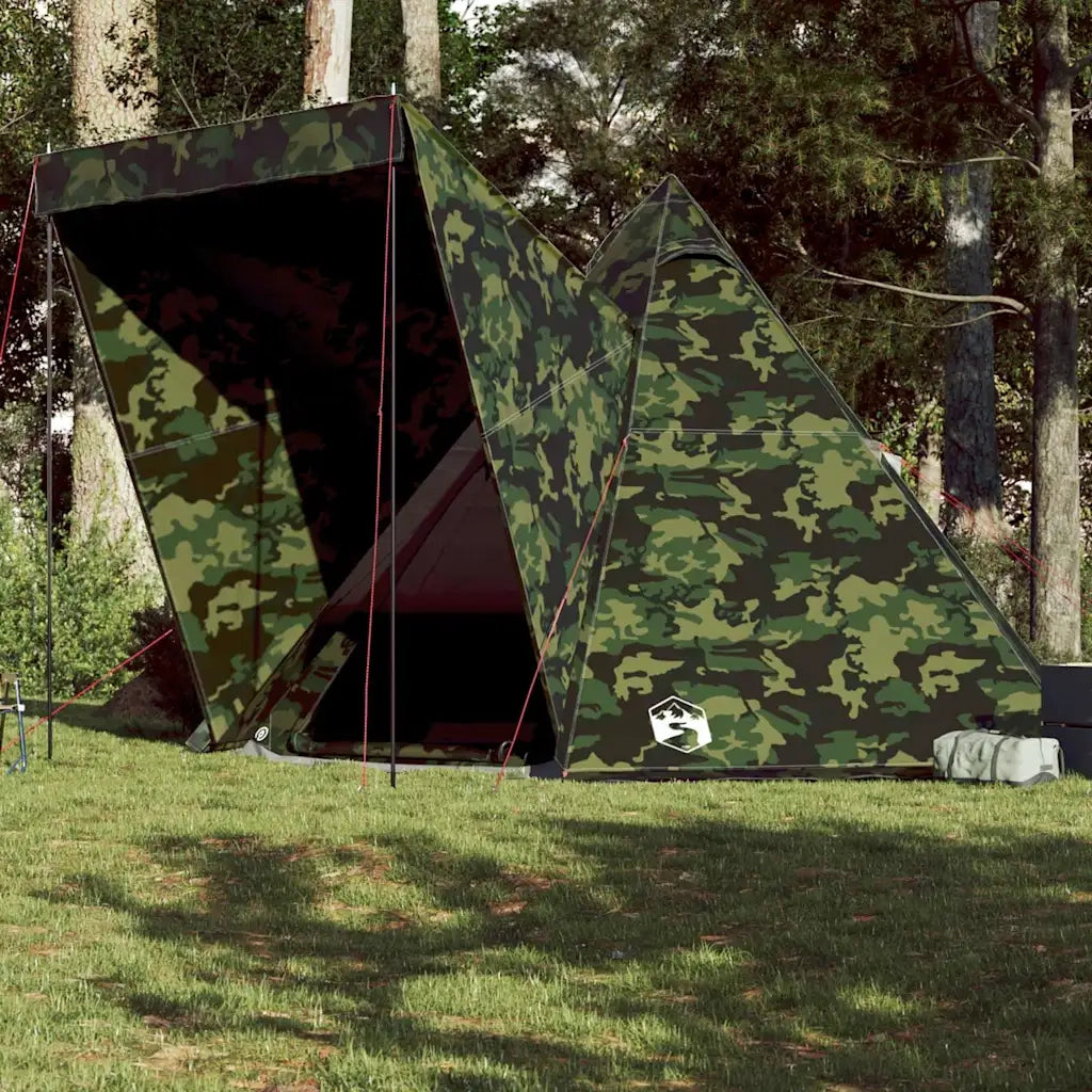 Tenda Familiare Tipi per 6 Persone Mimetica Impermeabile 4009444