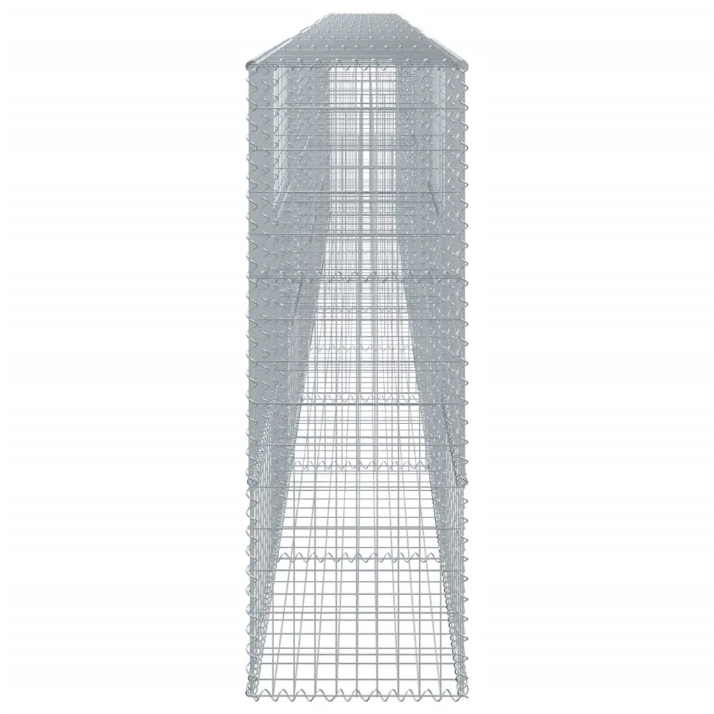 Gabbione recinto a gabbia muro di contenimento con coperchio 900 x 50 x 150 cm ferro zincato argento 02_0040214