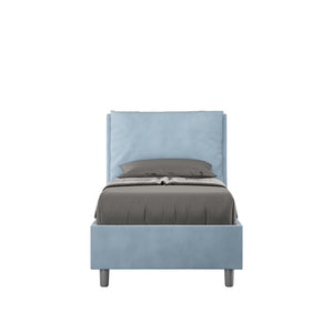 Letto Singolo 80x190 cm con Rete Antea Azzurro
