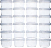 Pacchetto di 24 contenitori per alimenti per bambini, 200 ml, BPA-free, magnetron-resistente, lavastoviglie-resistente, congelatore-resistente, con coperchi, contenitore riciclabile