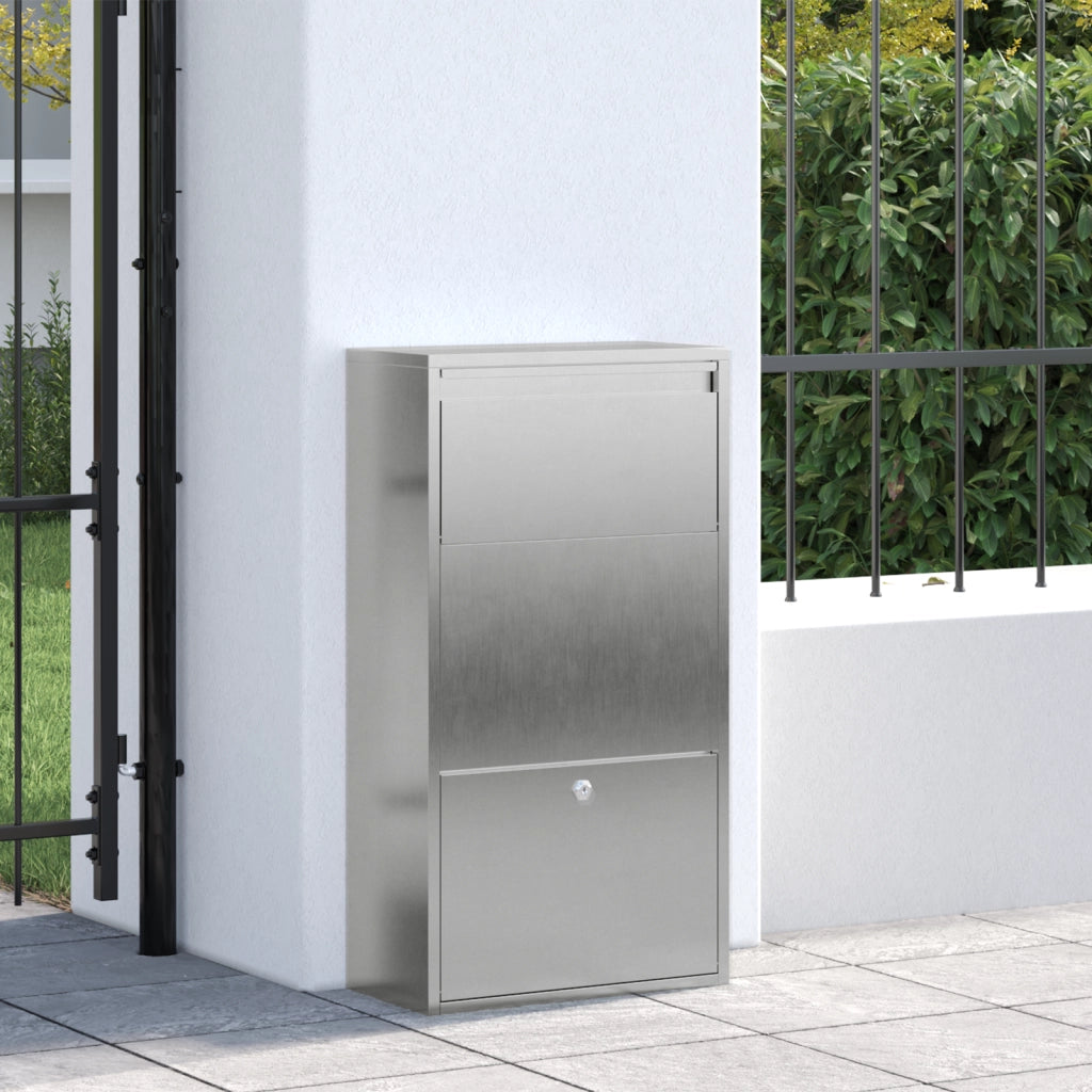 Cassetta Postale per Pacchi 44x22x82 cm Acciaio Inossidabile