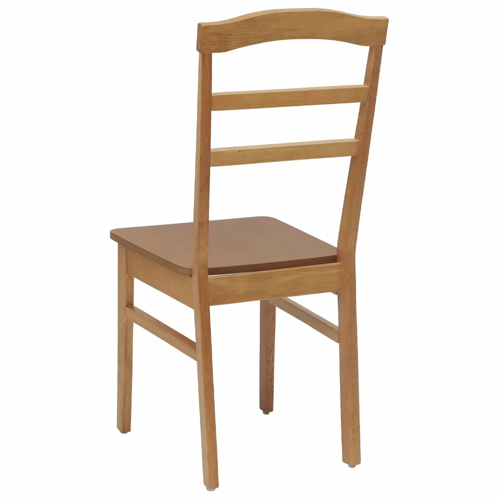Sedia da pranzo 2 pcs Naturale Legno di gomma solido 42020495