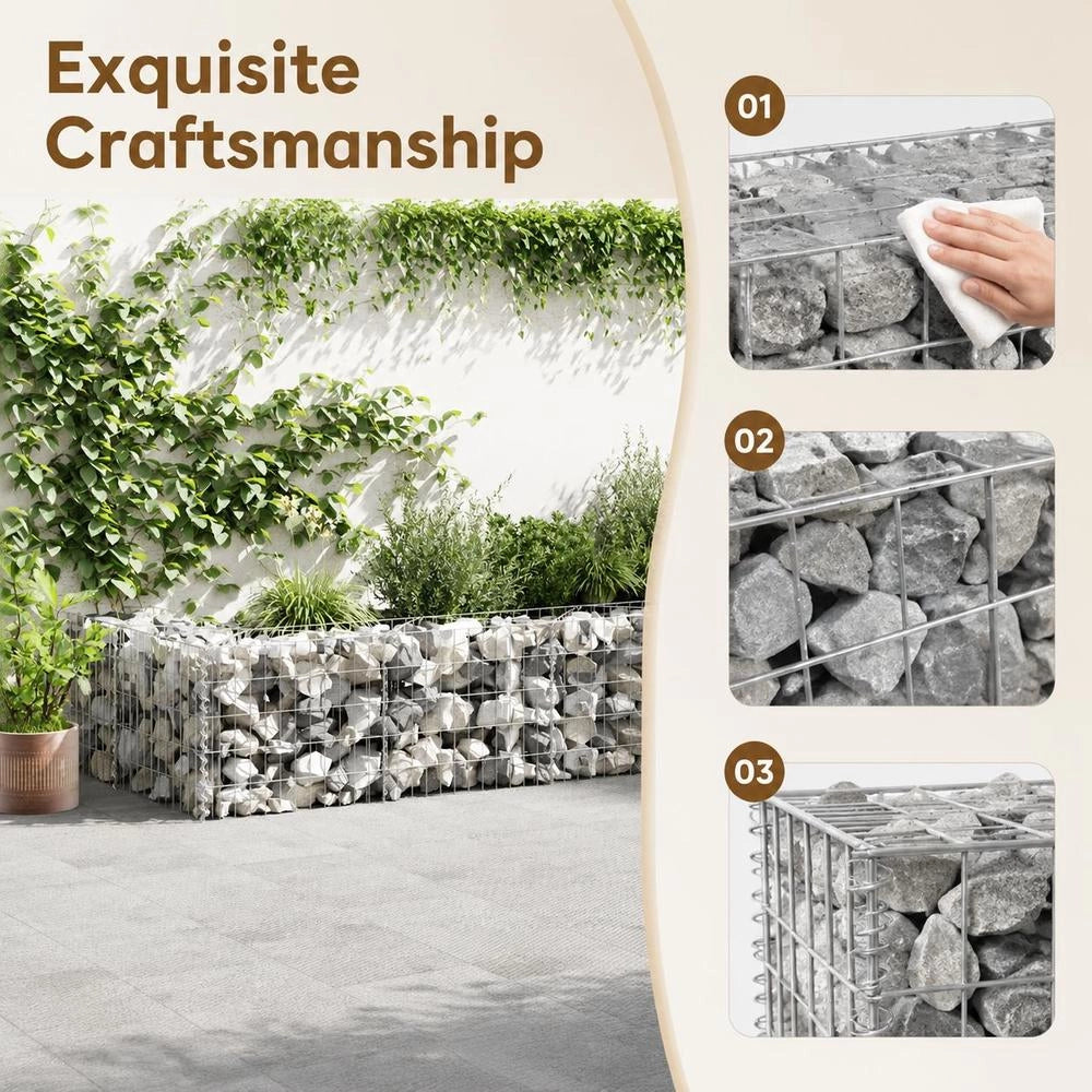 Gabion Wall, Galvanized Steel, 450x30x50 Cm