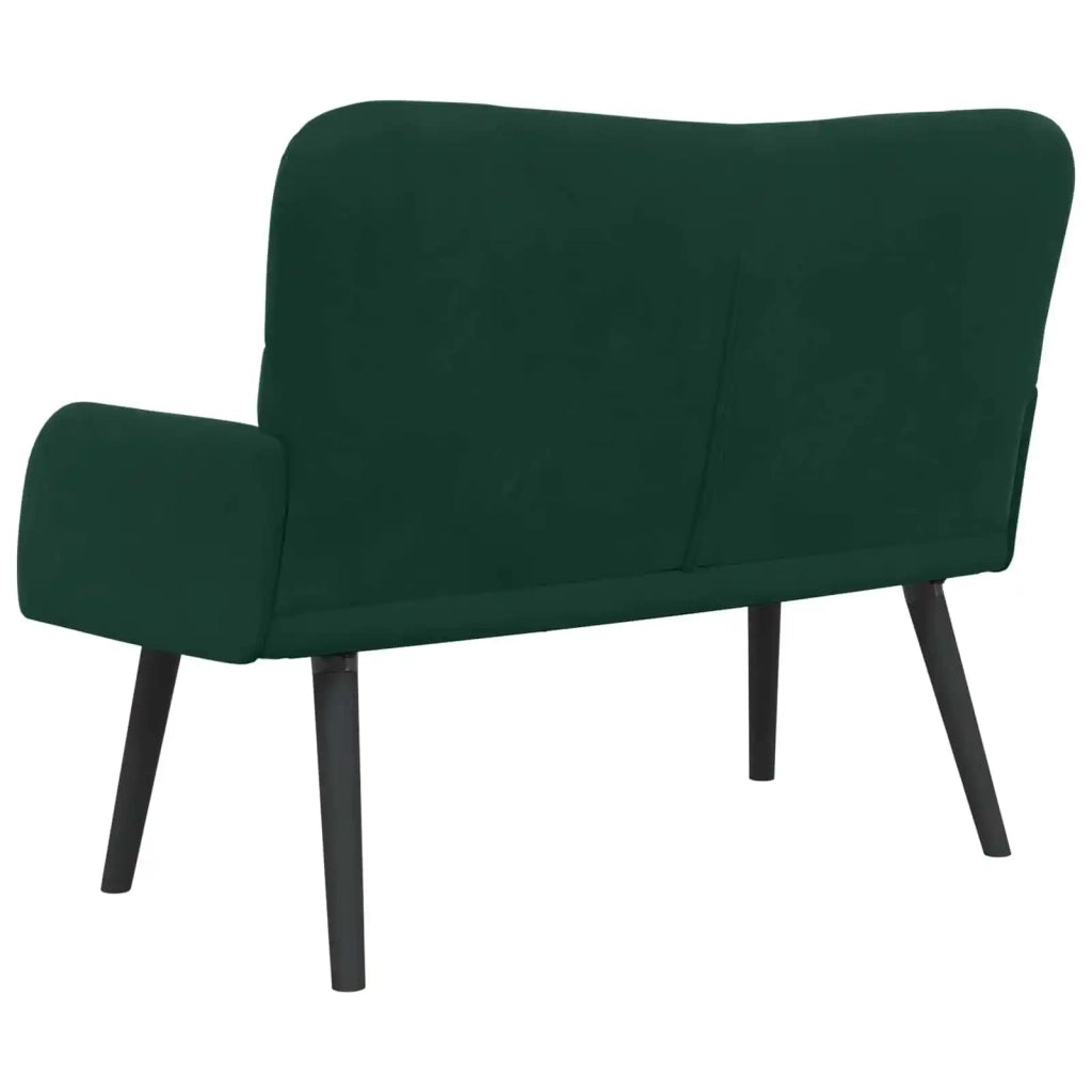 Sofa a Due Posti Verde Scuro 115 x 61 x 87 cm Velluto 42028942