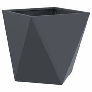 Fioriera moderna 50 x 50 x 50 cm resistente agli agenti atmosferici stile minimalista per esterni acciaio antracite 02_0053080