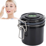 Contenitore per colla occhi - Chiusura ermetica e protetta - Termometro/Umidistato - Adatto fino a 3 flaconi di colla - Materiale plastico/Acciaio inossidabile - Ideale per studi di trucco occhi - Contenitore per colla occhi