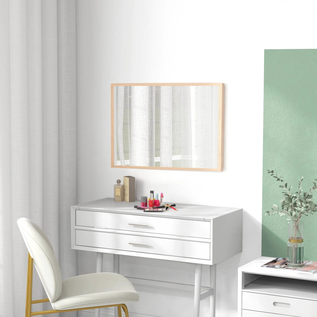 Specchio da Bagno 50x70 cm - zephmum - Bianco Naturale