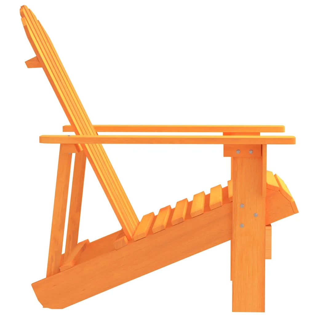 Sedia Giardino Adirondack in Legno Massello di Abete Arancione 315878