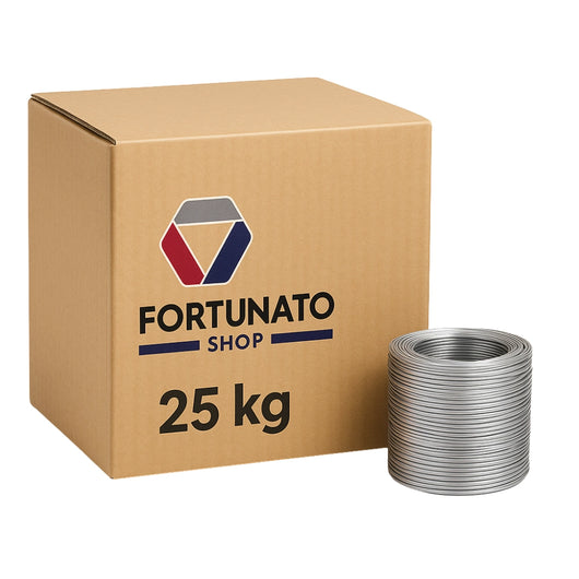 Kit filo cotto bianco argenteo per armature in cemento armato *** pezzi 125 (1 scatolo da ~ 25 kg), confezione 1