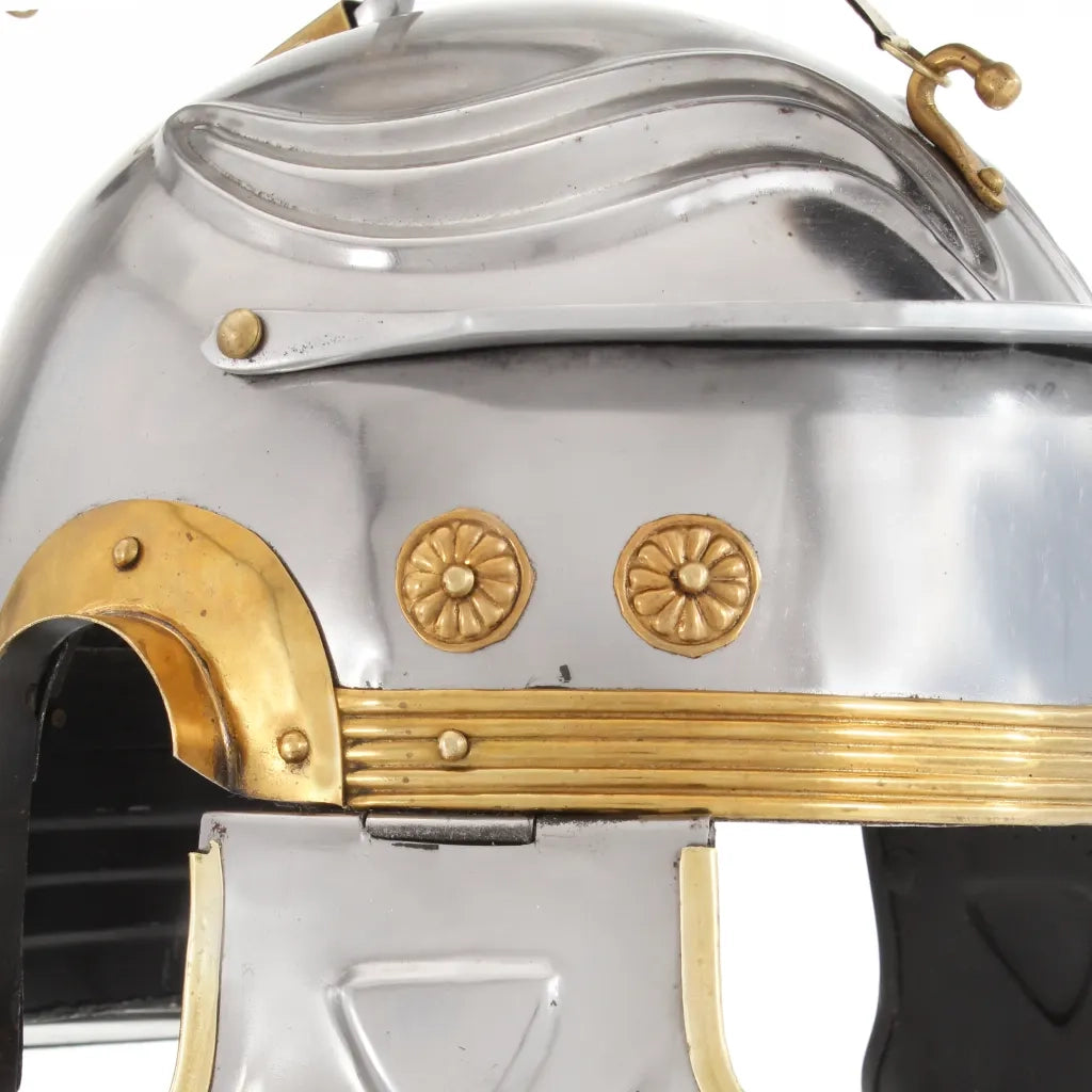 Elmo da Soldato Romano per LARP in Acciaio Argento CFW2693306