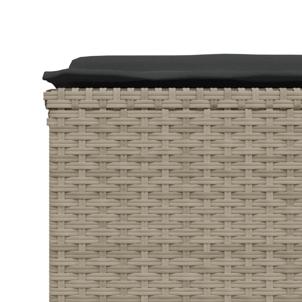 Set Divano da Giardino 5pz con Cuscini Grigio Chiaro Polyrattan 3261568
