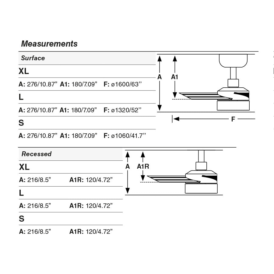 CRUISER RECESSED S LED Ventilatore da soffitto bianco 20W SWT