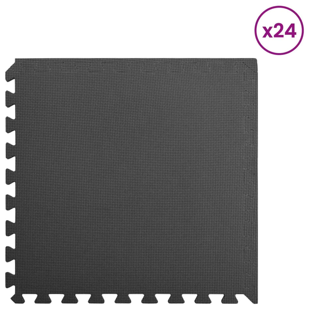 Tappetino per piscina 24 pz Nero 8,64 ㎡ Schiuma EVA 3433276