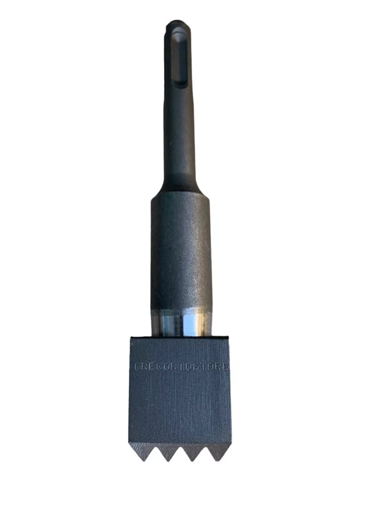 Bocciarda per pietra dura con attacco SDS plus,in acciaio temprato, per martello pneumatico, trapano 3x3 cm