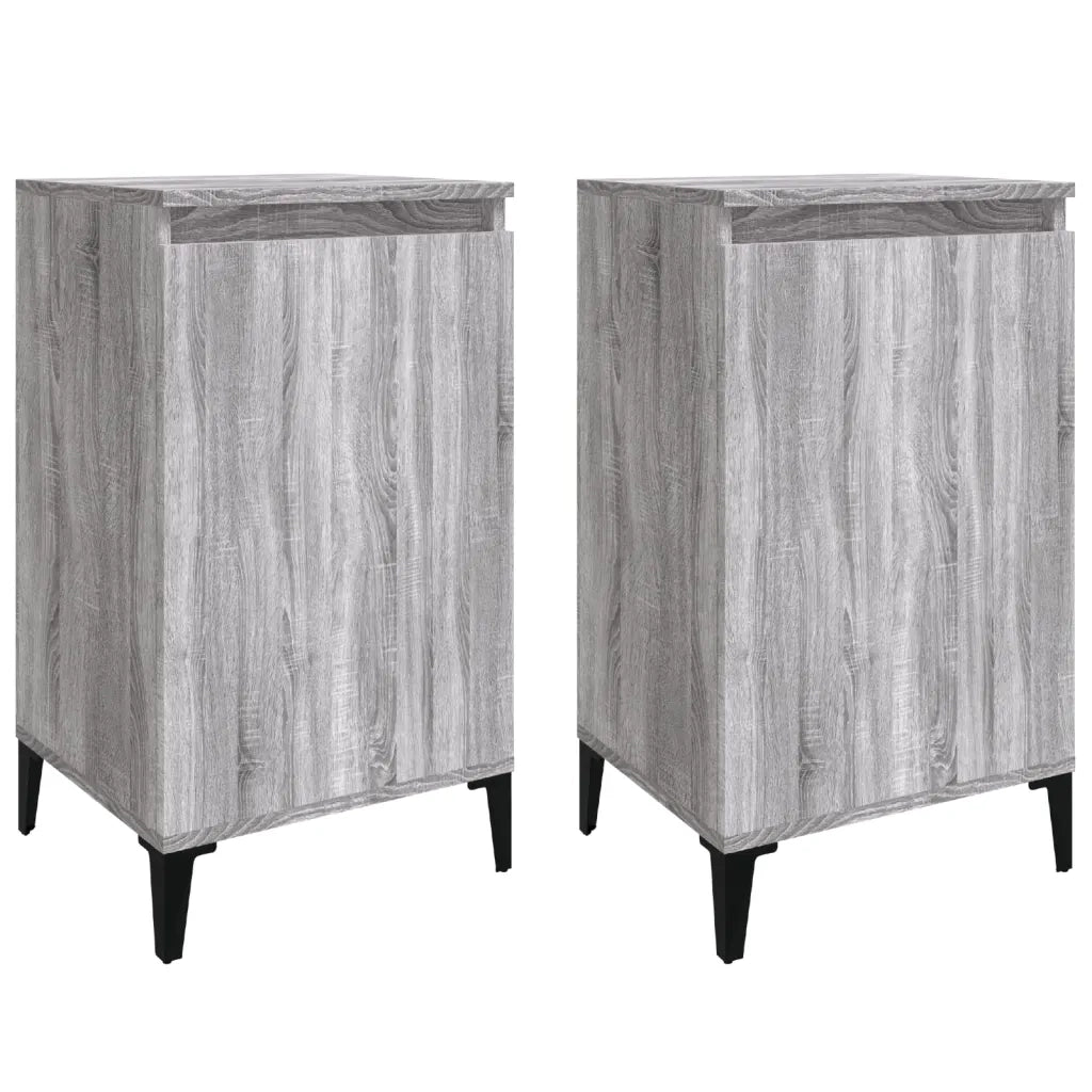Comodini 2 pz Grigio Sonoma 40x35x70 cm in Legno Multistratocod mxl 126892