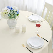 Tavolo da giardino con tovaglia rotonda in tessuto impermeabile da 120 cm in beige, lavabile, decorazione per tavola per festa, compleanno, estate, terrazzo, balcone, matrimonio, Pasqua.