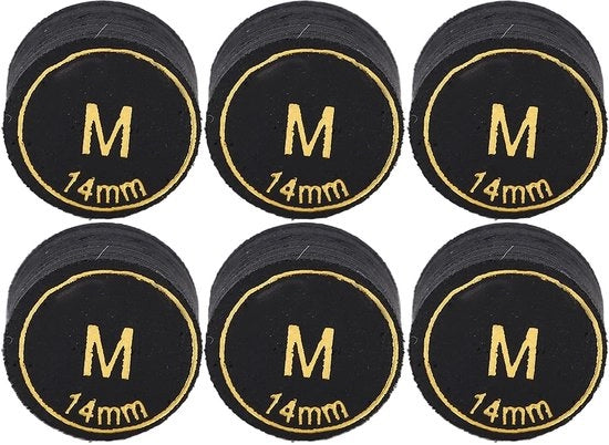 Billette di Pratiche Professionali - Sostituzione a 6 - Cuoio PU - Multistratificato - Adatto per Biliardo/Snooker - Duraturo e Solido - Biliardini