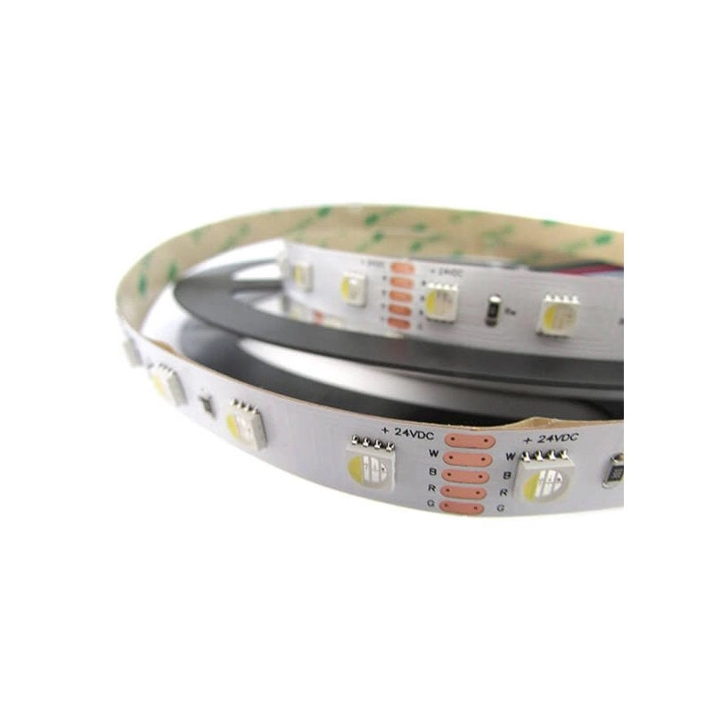 24V Bobina Striscia Led RGBW Freddo RGB+CW 30W/M 300 Smd 5 Metri IP20