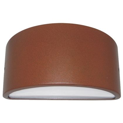 Lampada Applique Mezza Luna Chiusa Colore Corten per Esterno Linea Umbe Sovil