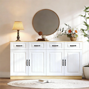 MADIA multifunzione 160x35x80 cm MDF Bianca e color legno naturale