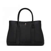 Borsa a mano e borsetta da donna in vera pelle, nera.