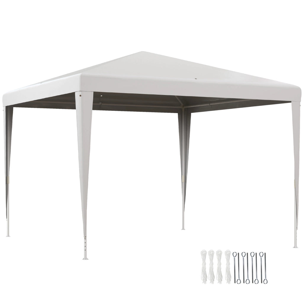 Gazebo da Giardino 3x3 m ¨C Zephmum ¨C Bianco, Copertura Anti-UV