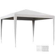 Gazebo da Giardino 3x3 m ¨C Zephmum ¨C Bianco, Copertura Anti-UV