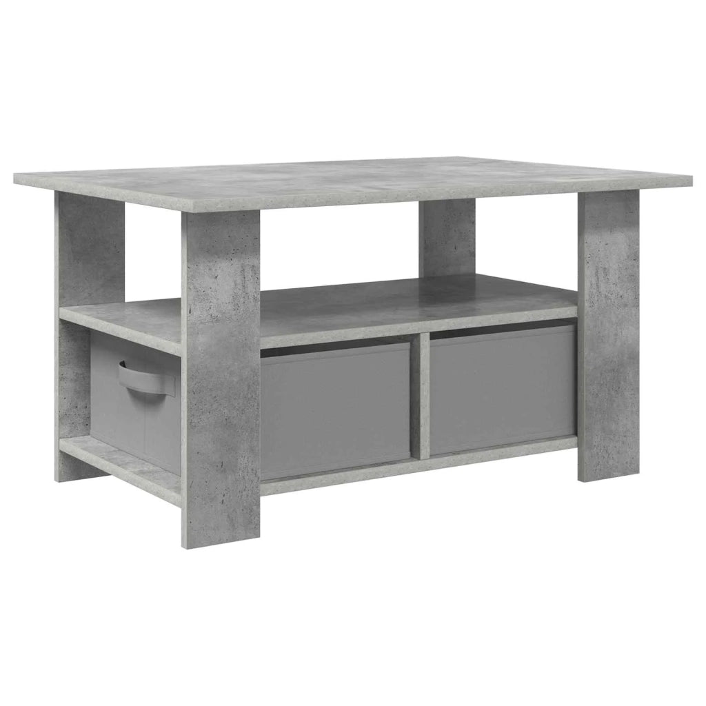 Tavolino da salotto con cassetto Grigio cemento 77 x 55 x 42 cm