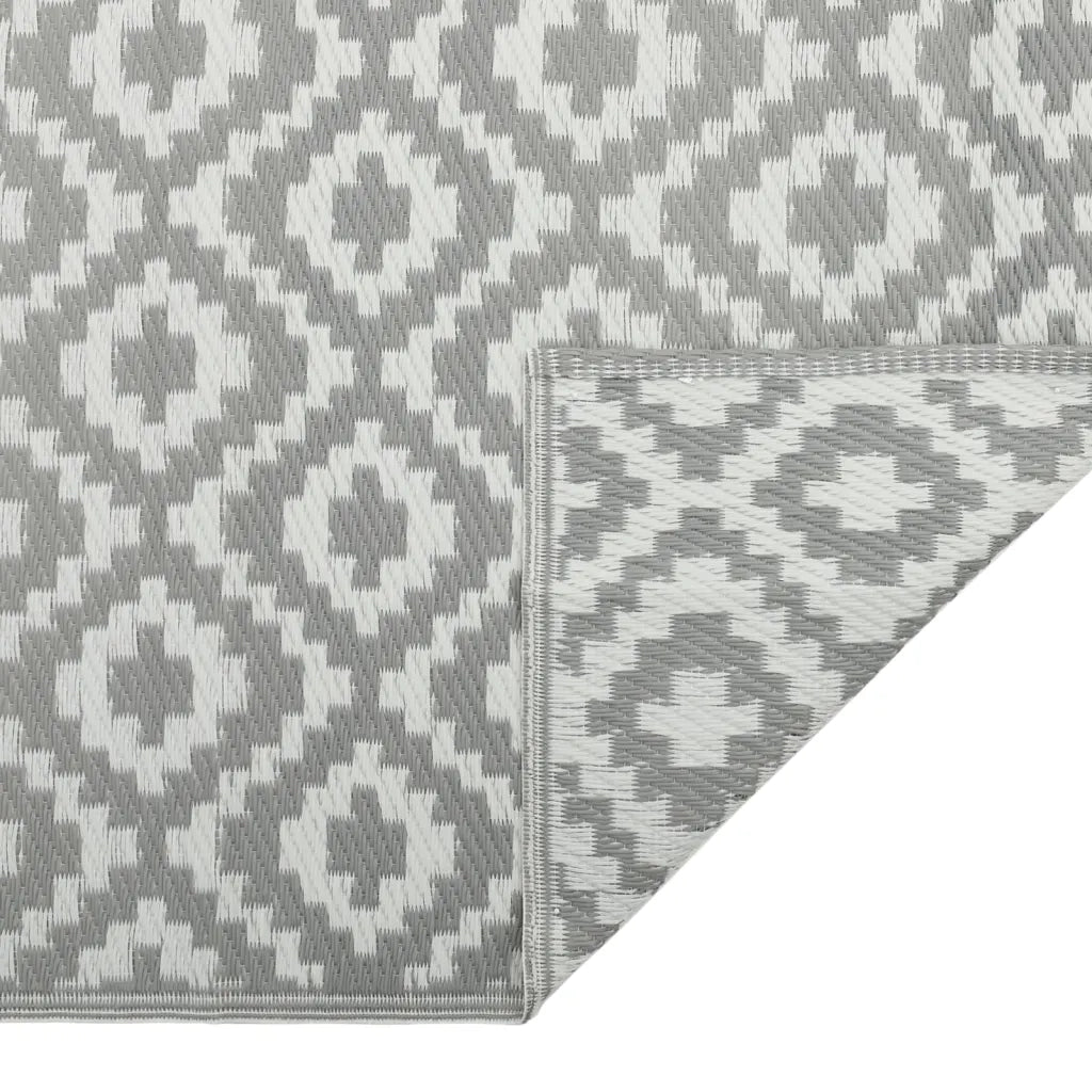 Tappeto da Esterni ARAKIL Grigio 190x290 cm in PP 368554