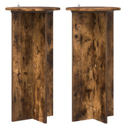 Supporto per piante | Sostegno per piante 2 pz Rovere Fumo 40 x 40 x 80 cm