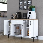 Madia Piobbico, Credenza un Cassetto, 120x40x79h cm Bianco