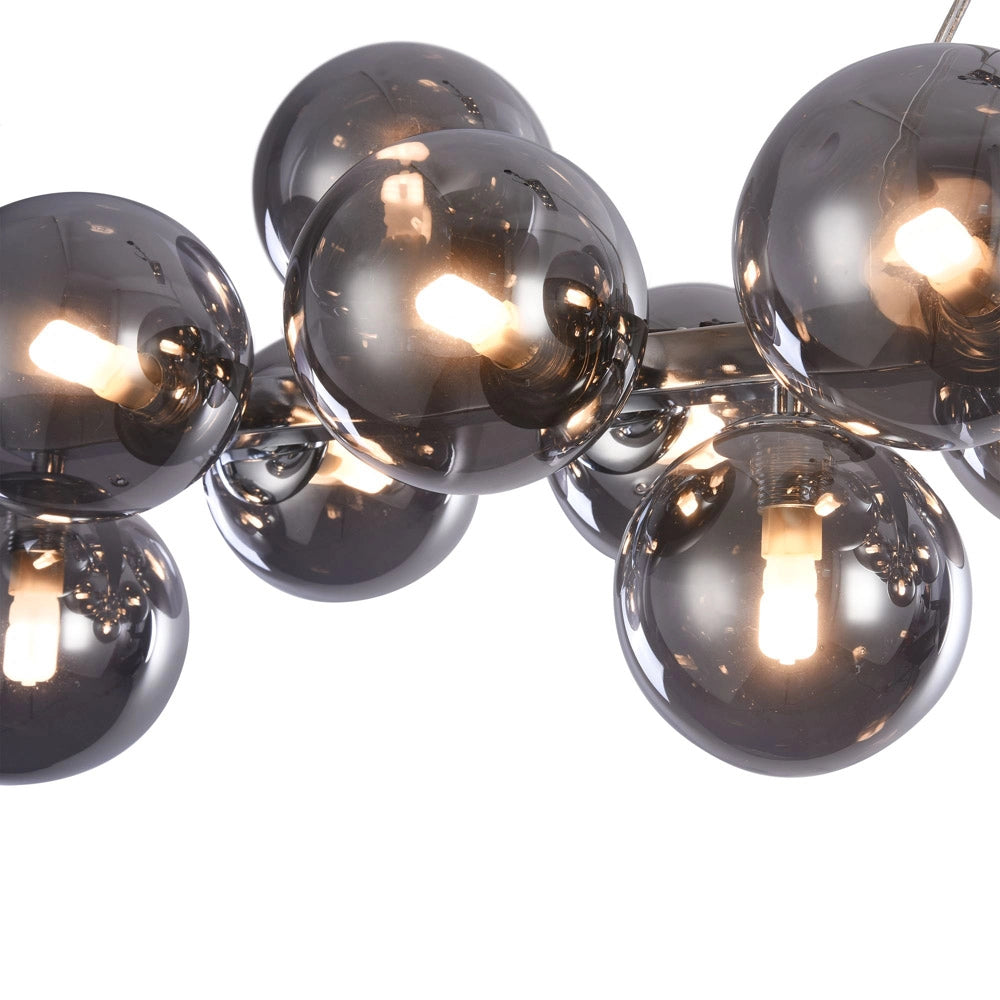 Maytoni Lampadario contemporaneo Dallas 25 luci G9 cromo metallo vetro fumè