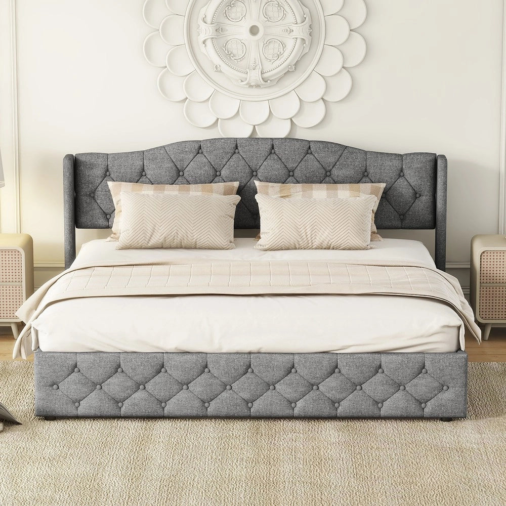 Letto Contenitore Idraulico 180x200 ¨C Xylo ¨C Grigio