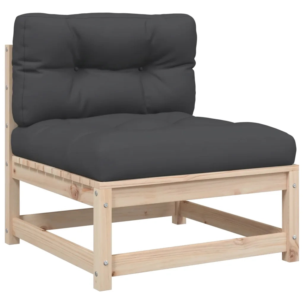 Set Divano da Giardino 4 pz con Cuscini Legno Massello di Pino 3295814