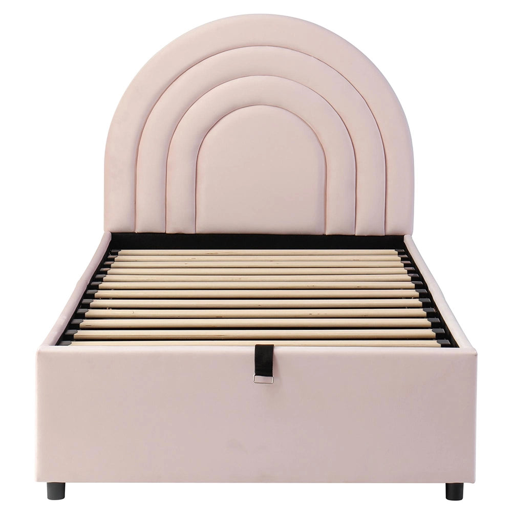 Letto bambino 90x200cm?- Xylo - velluto rosa