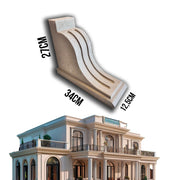 18,99pz *** STOCK *** Fregio capitello cimasa per esterno in xps resinati 34x27X12,5cm A28