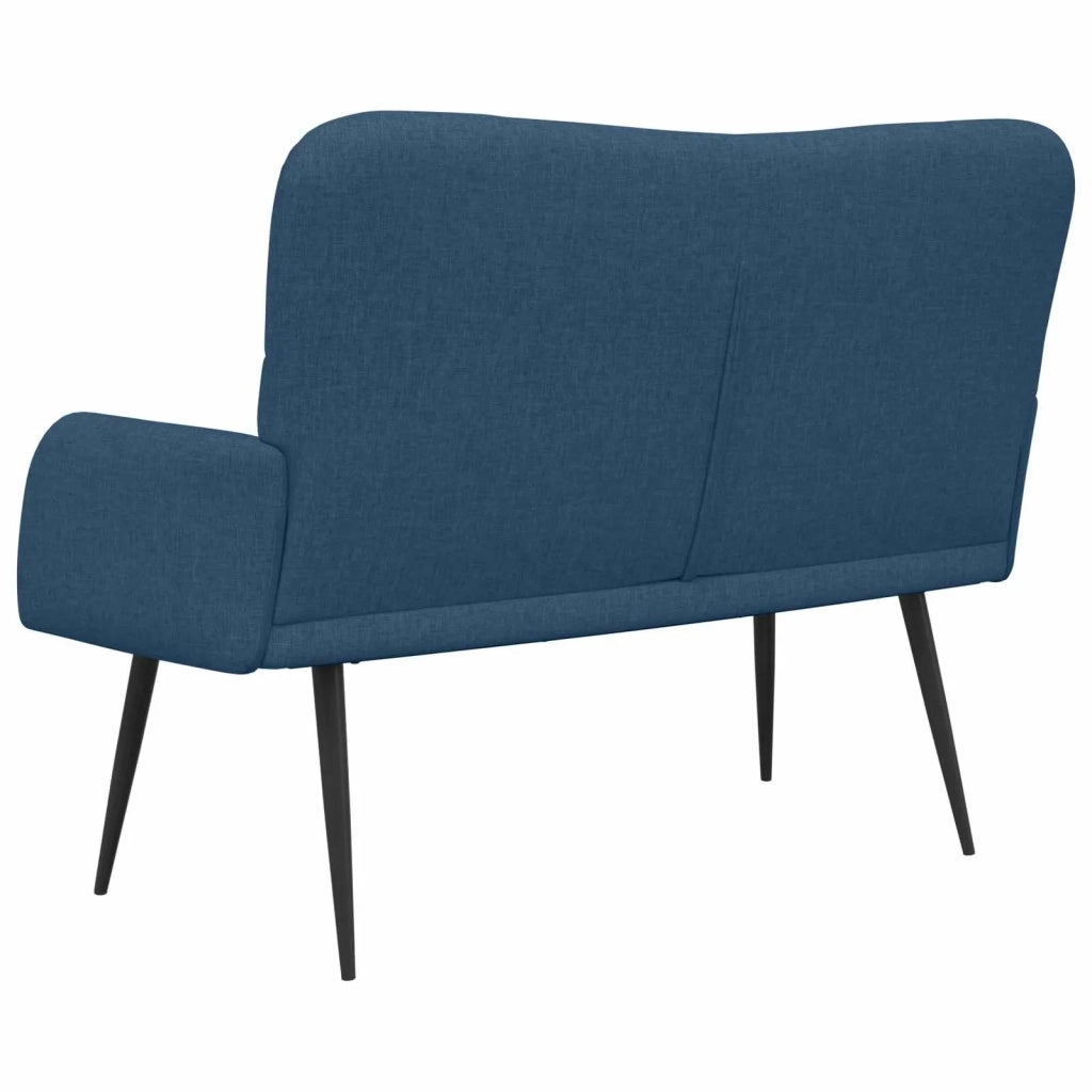 Sofa a Due Posti Blu 115 x 61 x 87 cm Tessuto