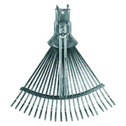 SCOPA DA GIARDINO REGOLABILE Tipo leggero - zinco cromato grigio  - LIF