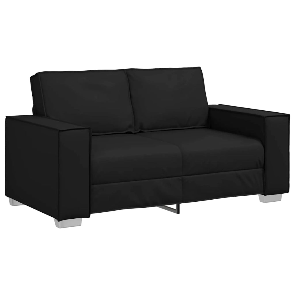 Divano a due posti Nero 160 cm Pelle Sintetica 4105050