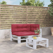 Cuscini per Pallet 3 pz Rosso Vino in Tessuto 3217129